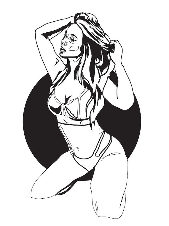 Eva Lovia Black and White Erotic Art Print - Etsy