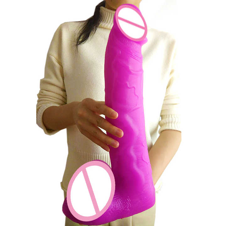 34cm brown black extra large dildo women massive cock xxxl dildo ...