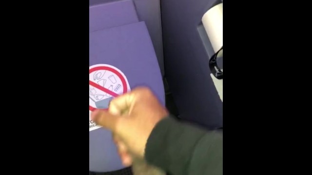 Jacking My Dick Because I Was Bored On The Plane... Cumshot On ...