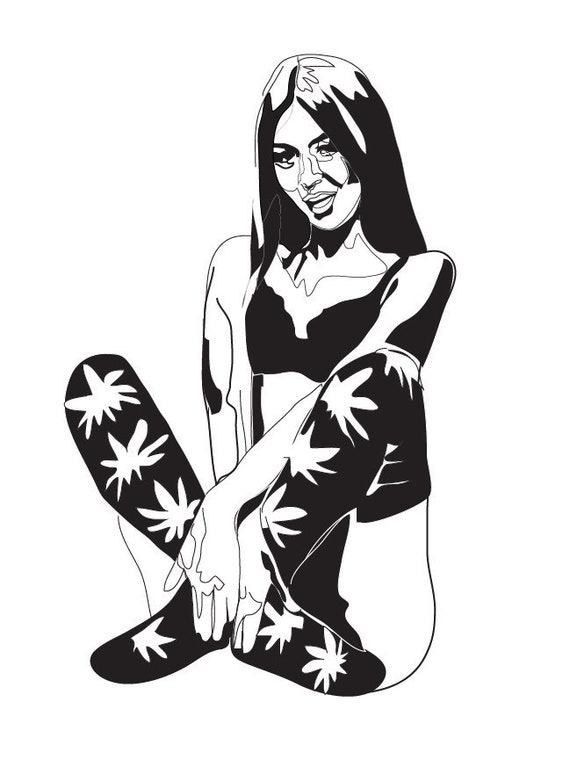 Riley Reid weed Black and White Erotic Art Print Porn Star Sexy ...