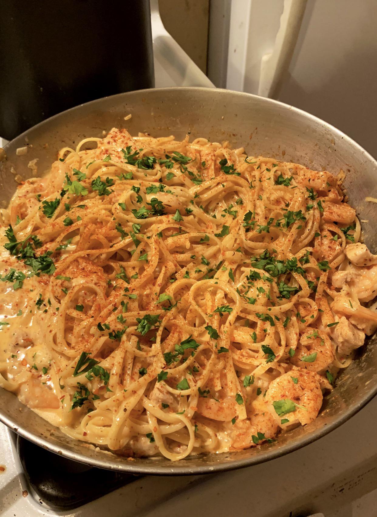 Cajun chicken and shrimp pasta. : r/FoodPorn