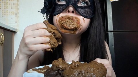 ScatLina – Eat shit and fuck myself 2 - Free Extreme Scat