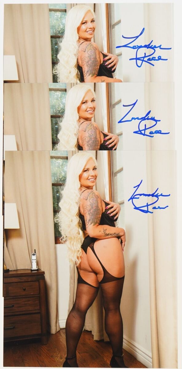 London Rose Signed 8x10 Photo Cathouse MILF Porn Movie Star ...