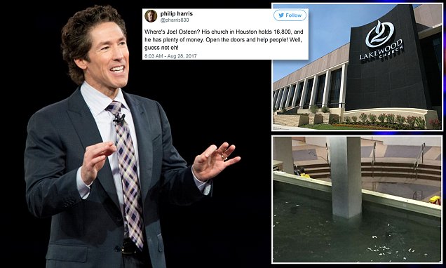 Angry Texans say Joel Osteen's church WASN'T badly flooded | Daily ...