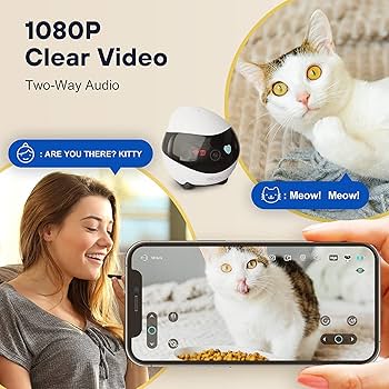 Enabot EBO SE Pet Cameras with EBO App, 1080P WLAN Mobile ...