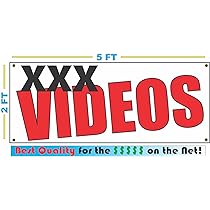 Amazon.com : XXX Videos 2x5 Banner Sign Triple X Videos : Office ...