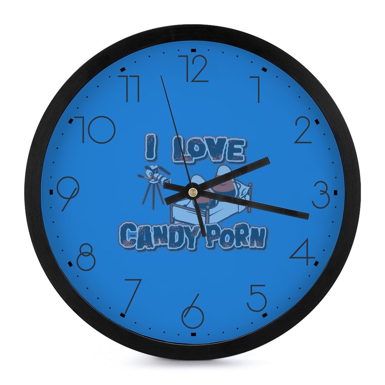 Amazon.com: I Love Candy Porn Custom Round Wall Clock Silent ...