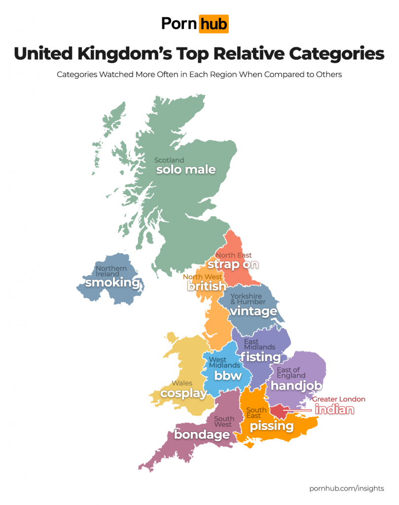 United Kingdom's Favorite Searches - Pornhub Insights