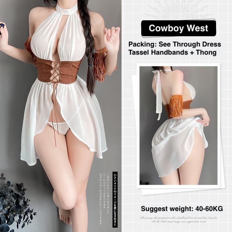 Sexy Lingerie Exotic Open Bra Corset Costume Porn Cowboy Outfit ...