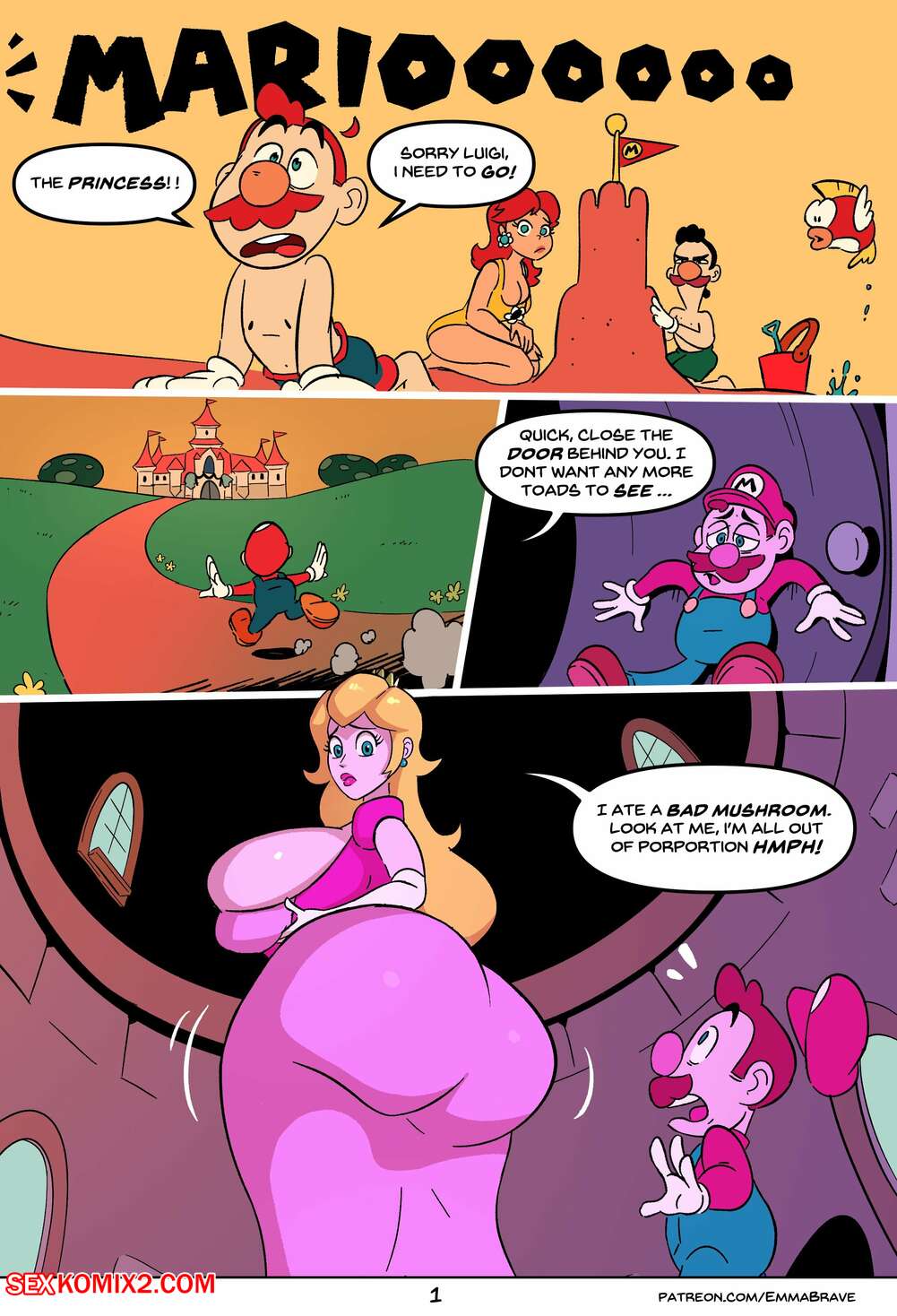 ✅️ Porn comic Peaches. Chapter 1. Super Mario Bros. EmmaBrave ...