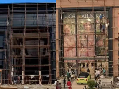 Here's how the 'Beast' shopping mall set was erected- Watch the ...