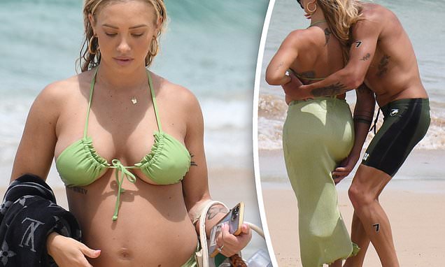 Pregnant Tammy Hembrow and fiancé Matt Poole get handsy at the ...