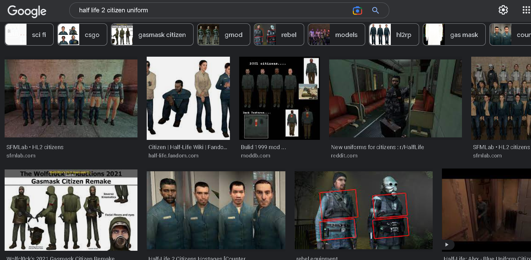 I searched for Half Life Citizen uniform the moment I saw the ...