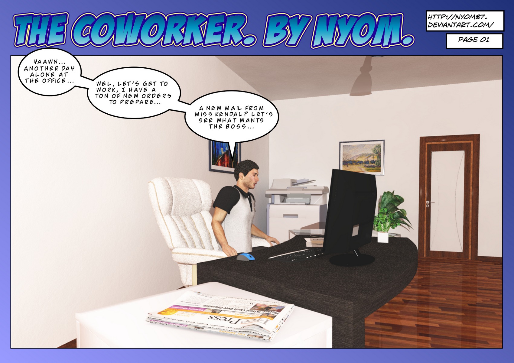 Nyom - The Coworker | 18+ Porn Comics