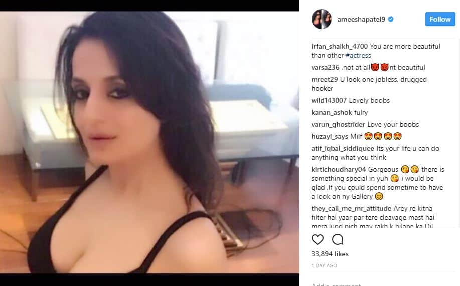 Ameesha Patel keeps mum despite getting slut-shamed for posting a ...