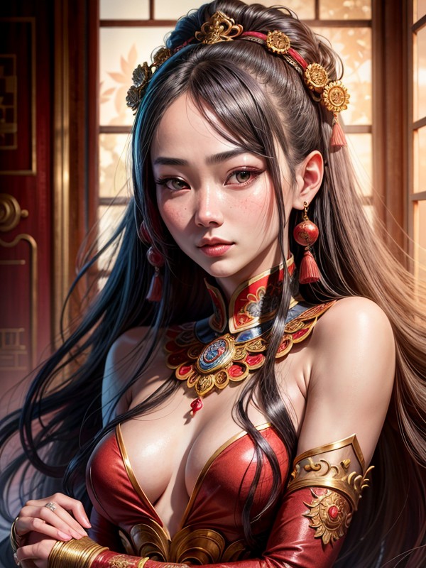 Chinese Concubine, Full Body View, Bare Feet AI Porn