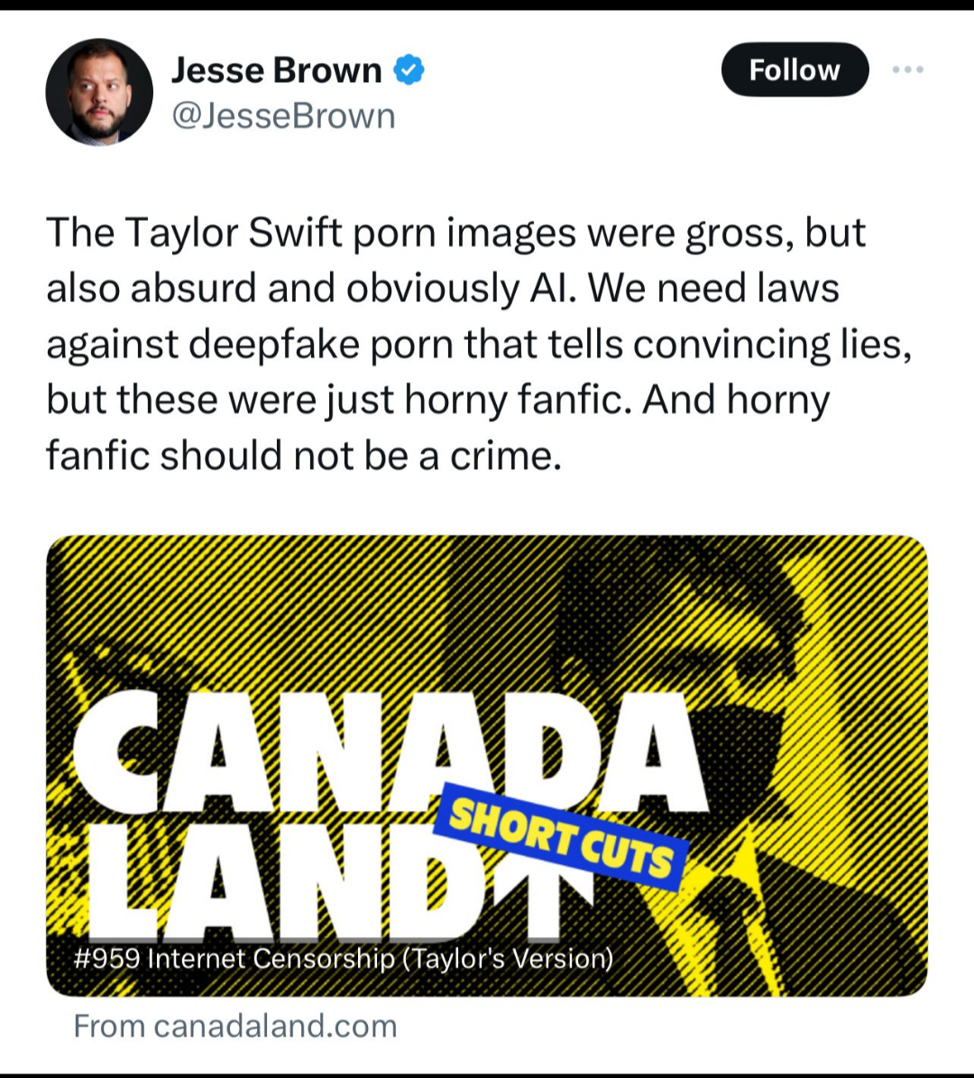 Jesse has a take. : r/canadaland