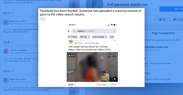 Was Porn Showing Up in Facebook Video Search After Outage ...