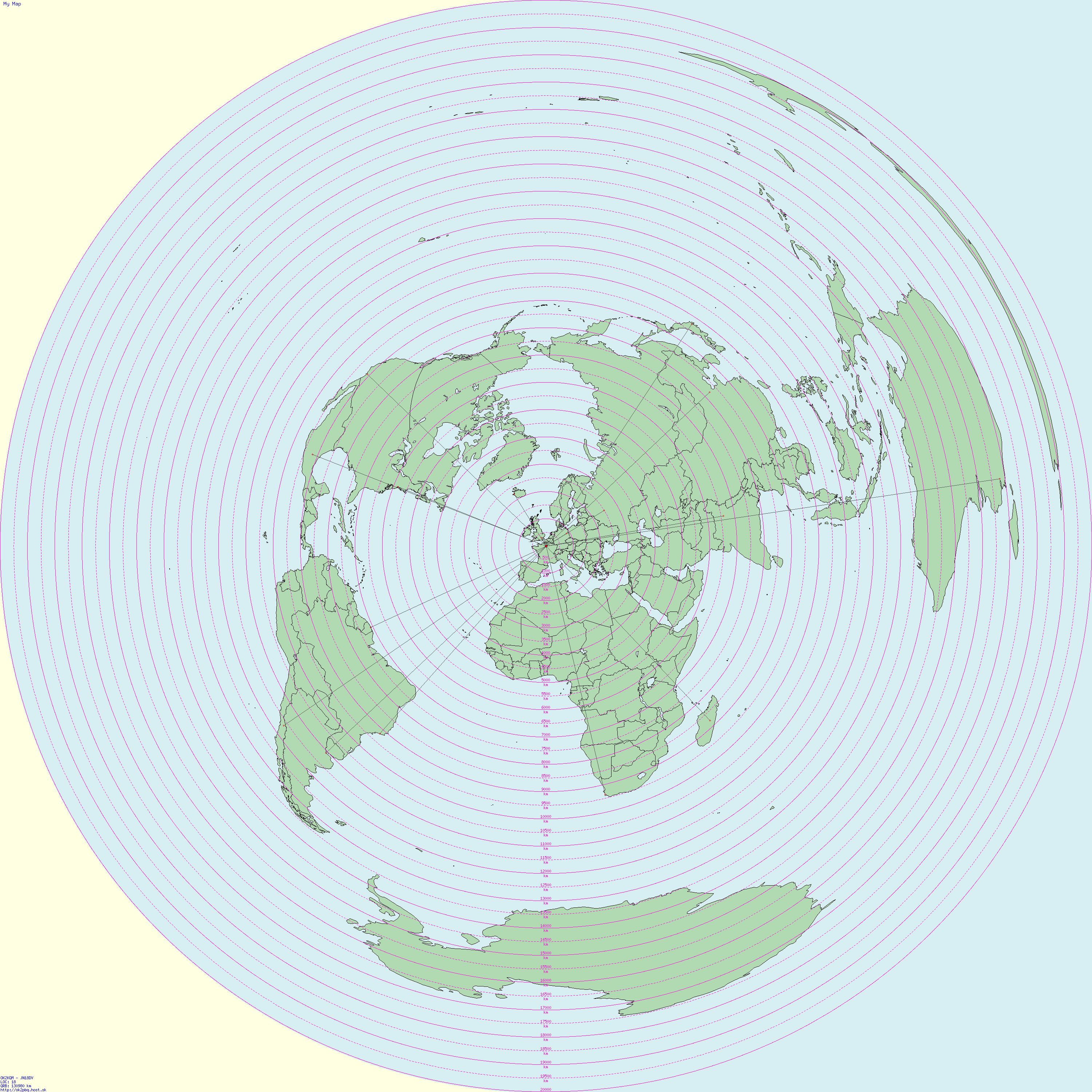 Amateur Radio Map : create your own map with QTH at amateur radio ...