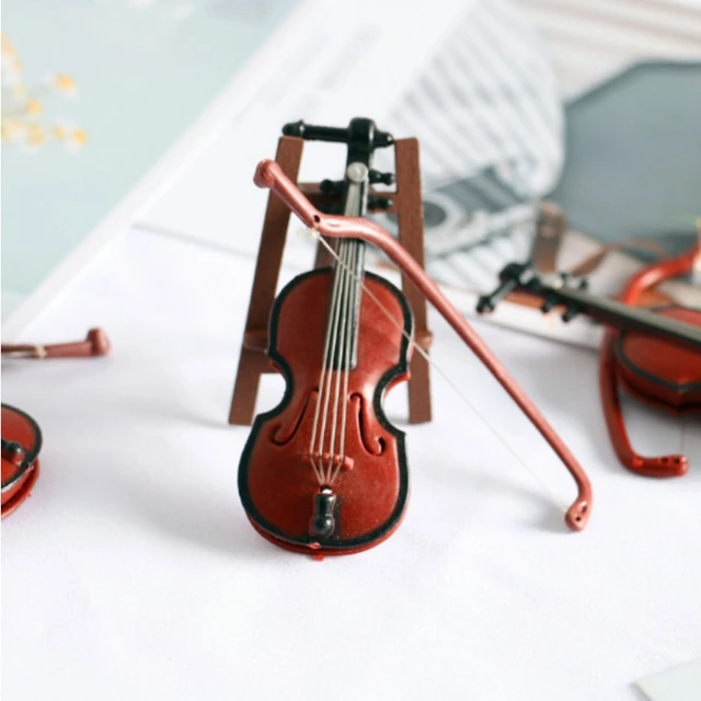 Dollhouse Doll House Mini Miniature World Violin Instrument Scene ...