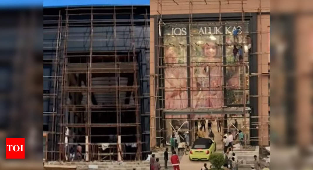 Here's how the 'Beast' shopping mall set was erected- Watch the ...