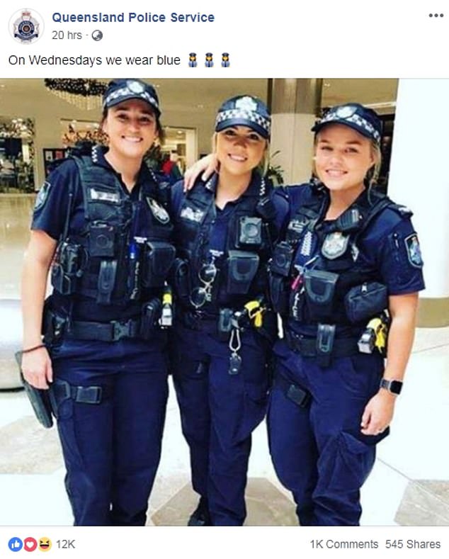 Queensland police officers sparks compliments on Facebook | Daily ...