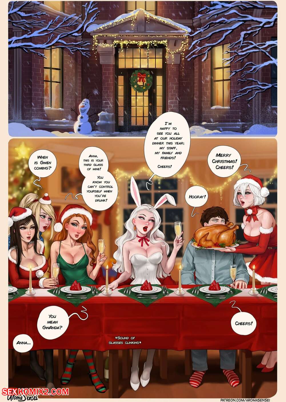 ✅️ Porn comic Frozen Inc. Christmas Party 2022. Aroma Sensei ...