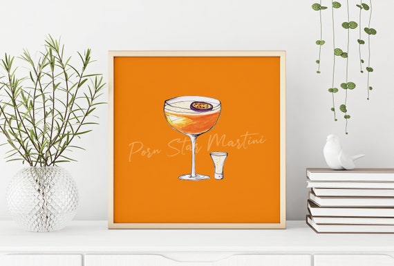 Porn Star Martini Cocktail Print. Porn Star Martini Cocktail ...