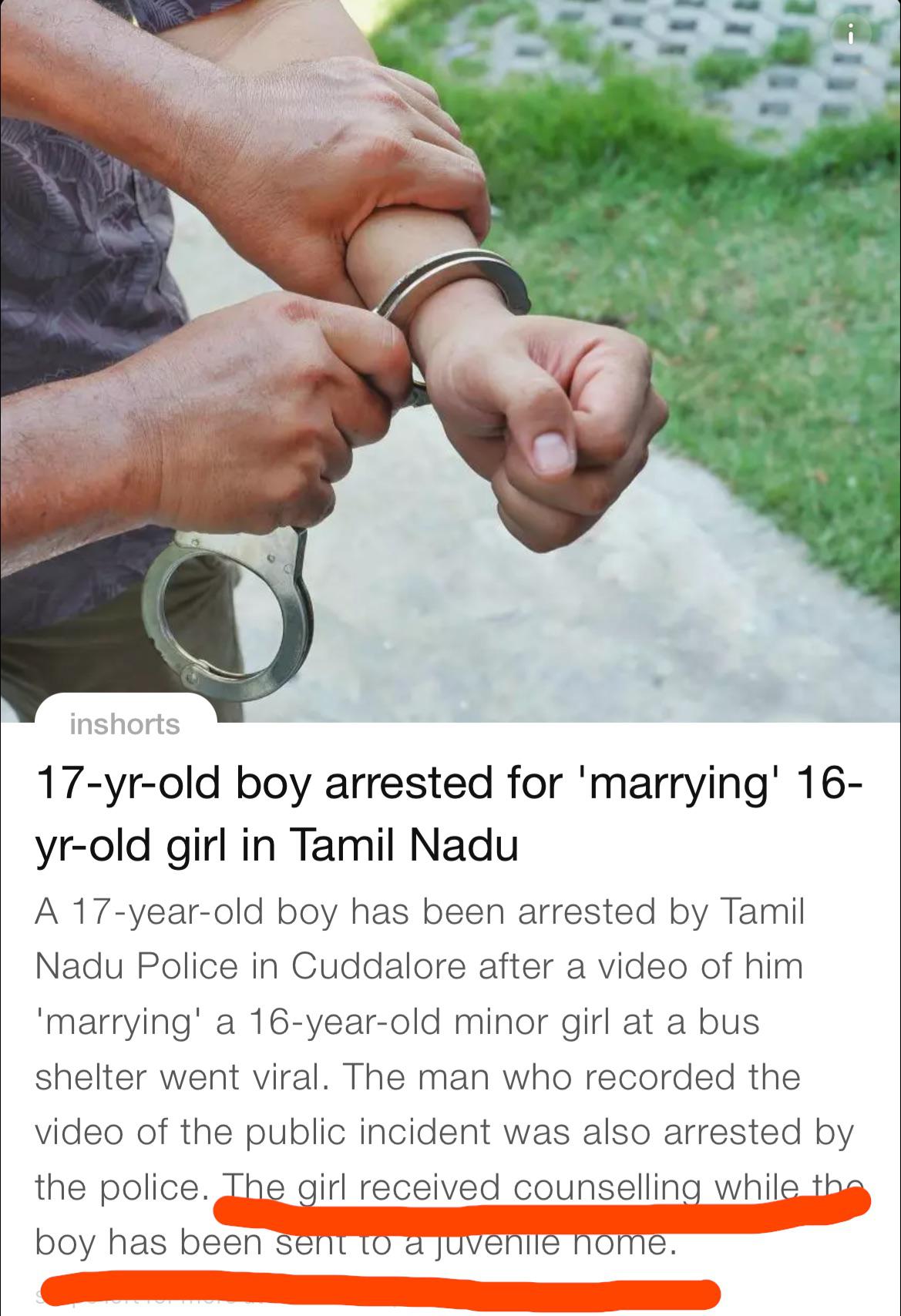 But why is he only punished …why wasn't she also sent to juvenile ...