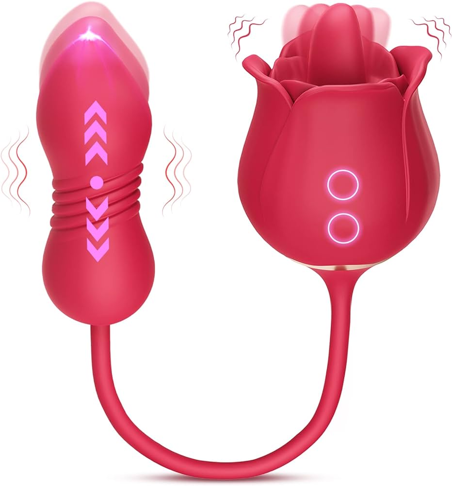 Amazon.com: MOOLIGIRL Rose Sex Toys Dildo Vibrator - 3in1 Adult ...