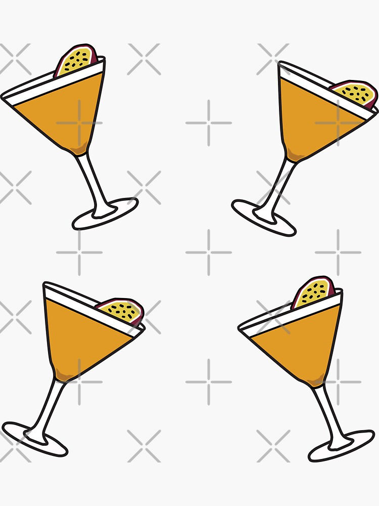 Cute Porn Star Martini Cocktail Sticker Pack