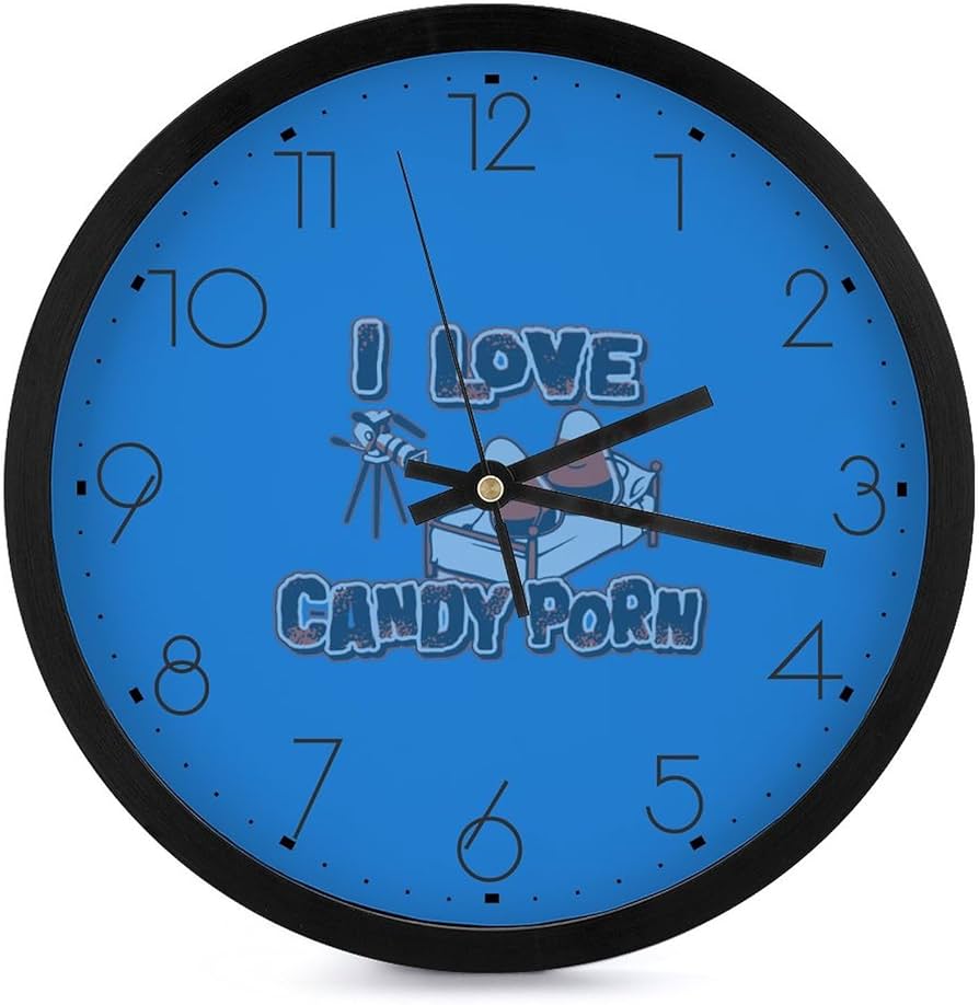 Amazon.com: I Love Candy Porn Custom Round Wall Clock Silent ...