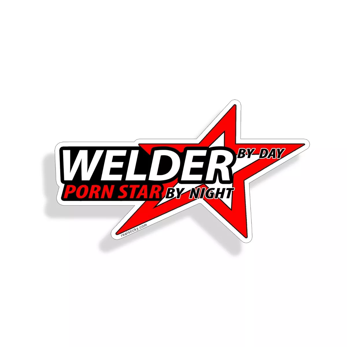 WELDER By Day Porn Star Sticker Mechanic Helmet Car Vehicle Window ...