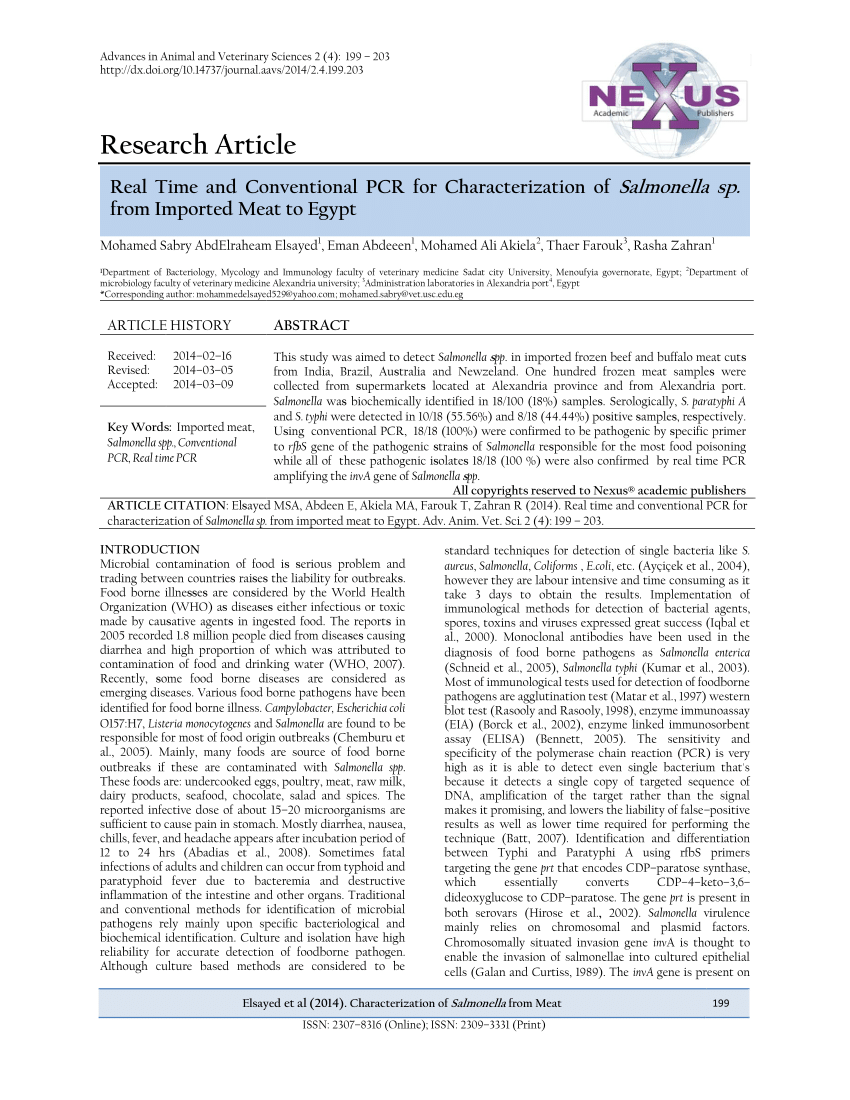 PDF) Real Time and Conventional PCR for Characterization of ...