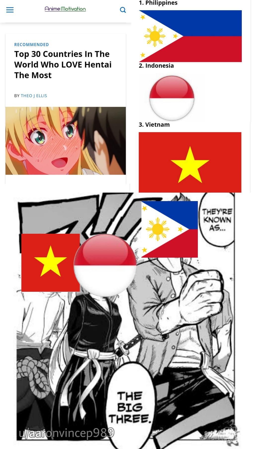 I'm suprised that Japan isn't even on the list. : r/Animemes