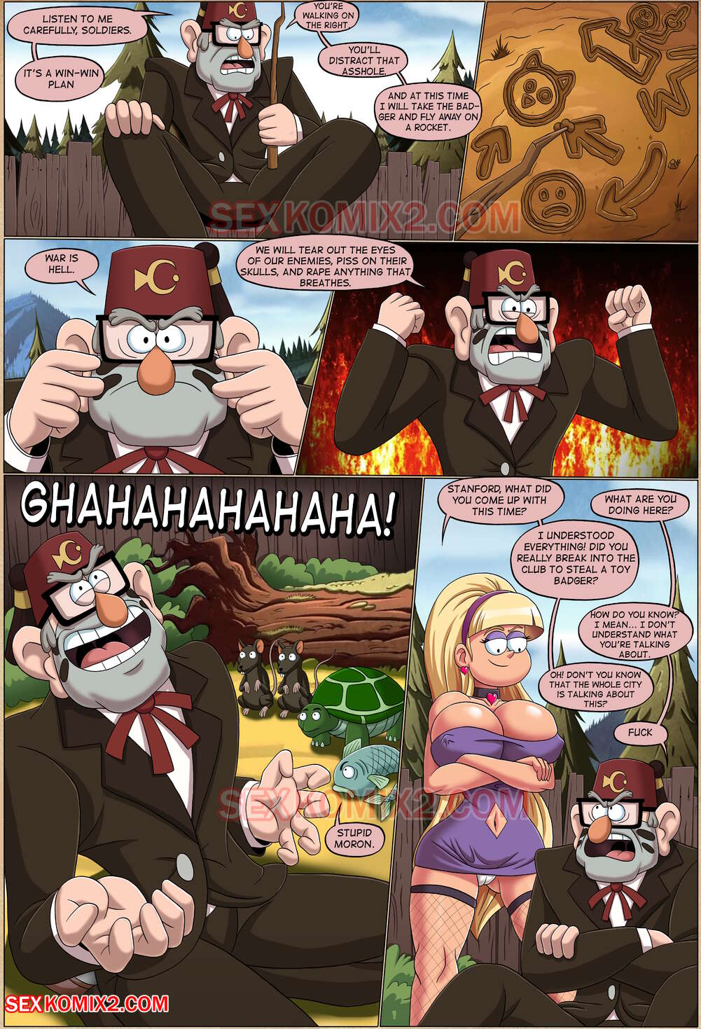 ✅️ Porn comic Gravity Falls. Story of the badger. by sexkomix2 ...