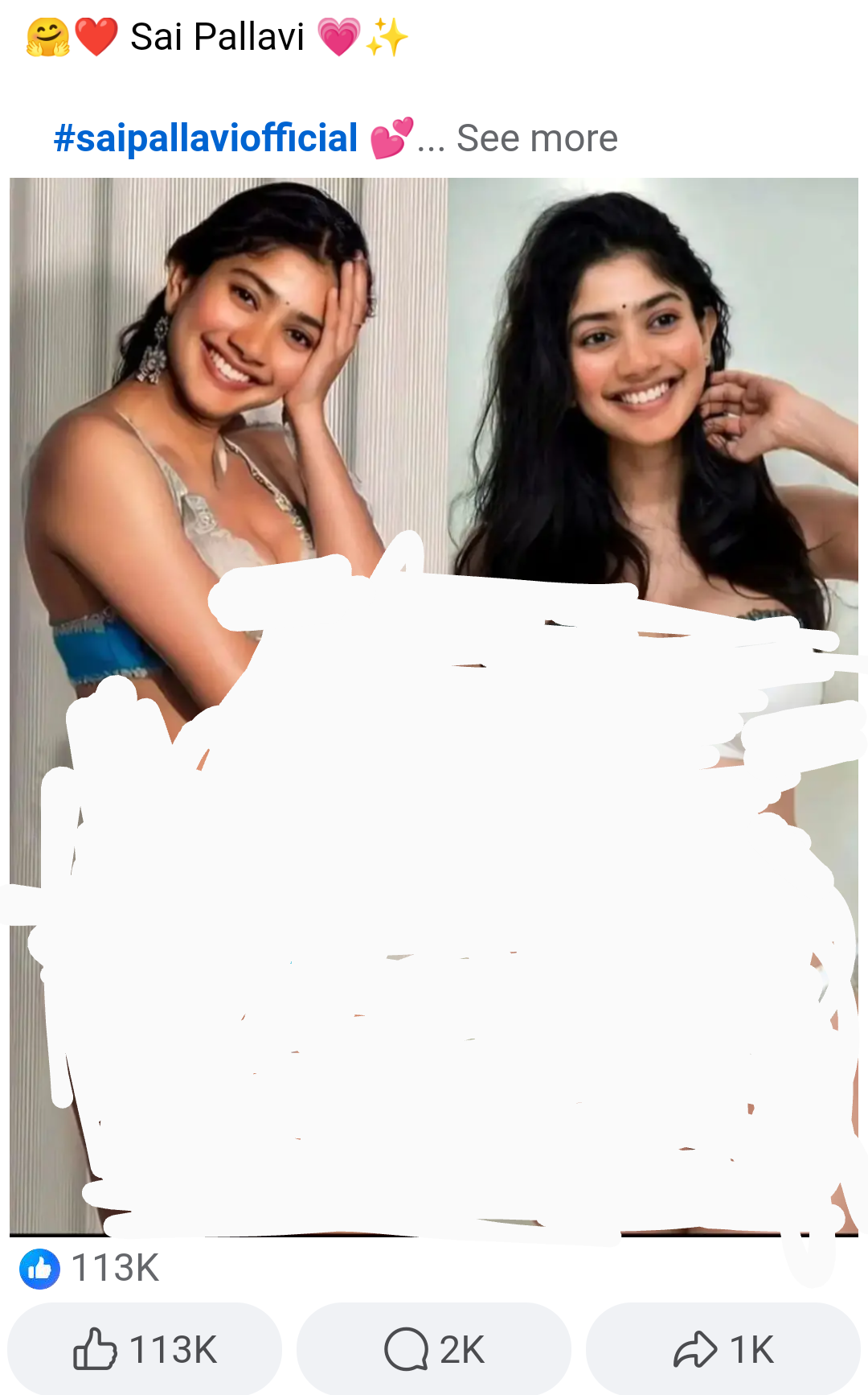 AI Morphed Pics of Sai Pallavi goes Super Viral on FB & Insta ...