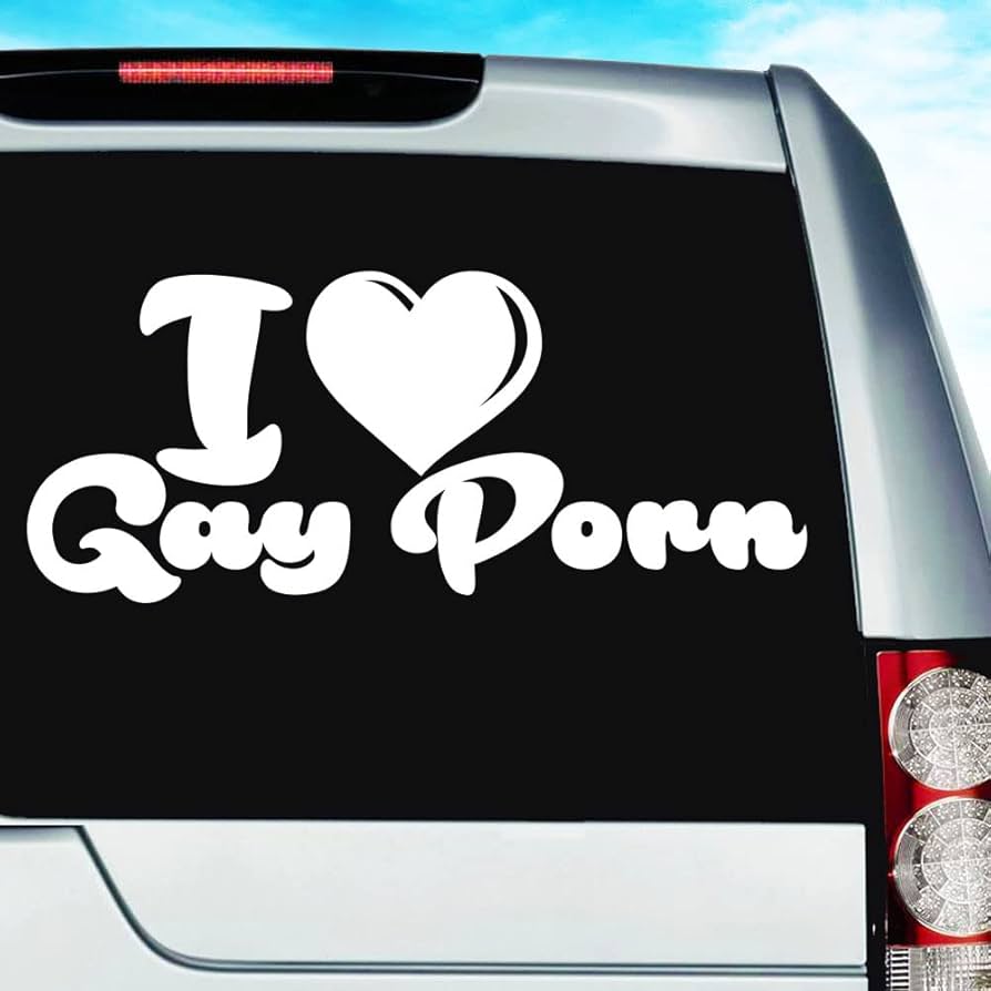 Amazon.com - I Love Gay Porn Decal Car & Truck Window Decal ...